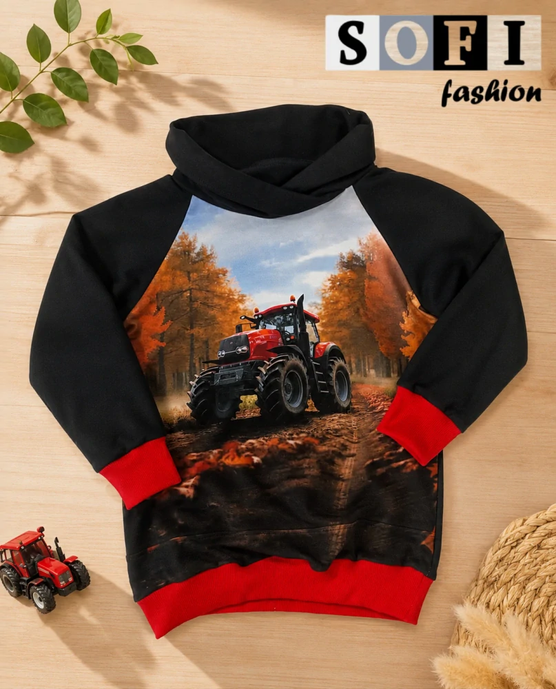 Mikina - červený traktor