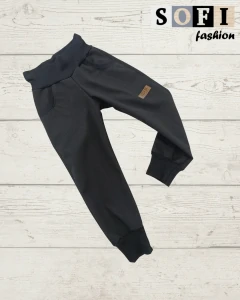 Zimní softshellové kalhoty - černé s logem Sofi Fashion 