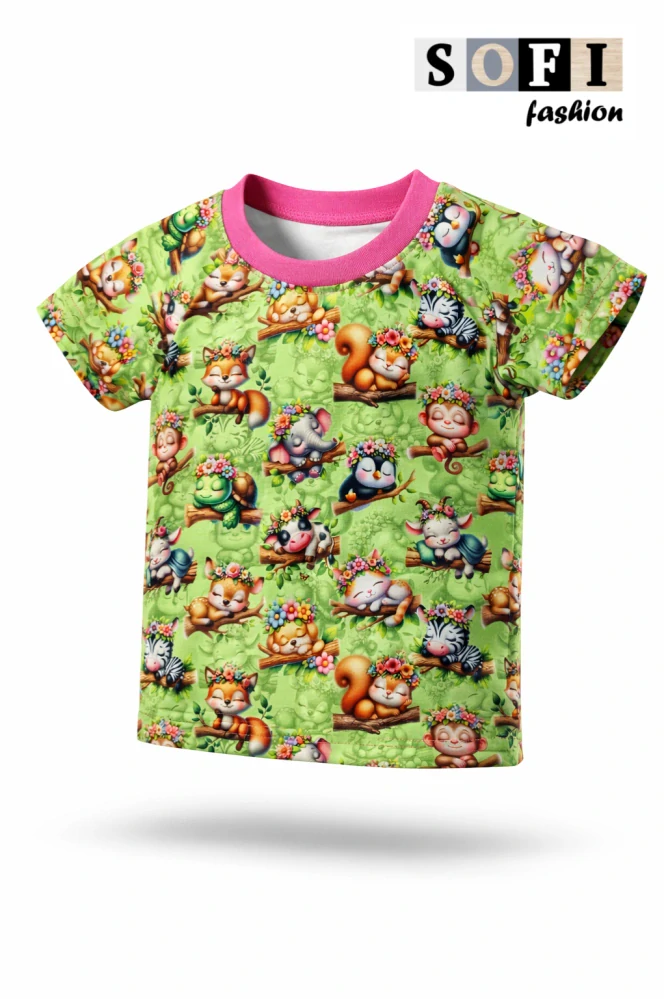 Tričko s kr. rukávem - roztomilá zvířátka