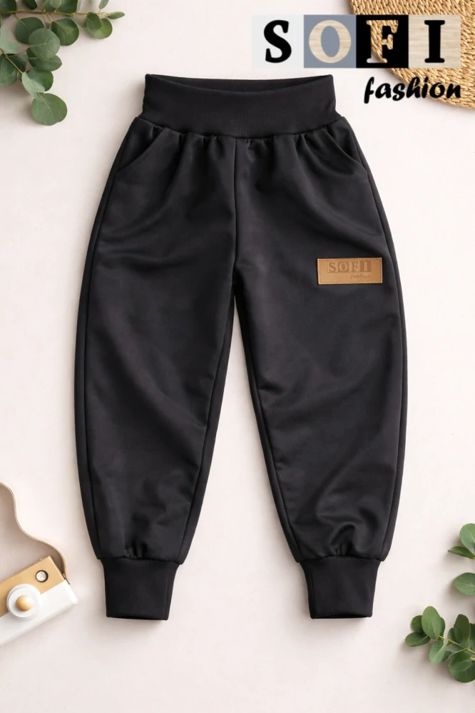 Letní dětské softshellové kalhoty - černé