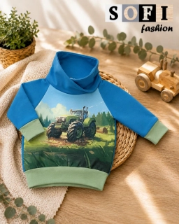 Mikina - zelený traktor