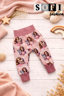 Dětské tepláčky  - princezna s jednorožcem