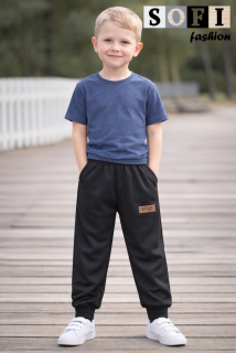 Letní dětské softshellové kalhoty - černé